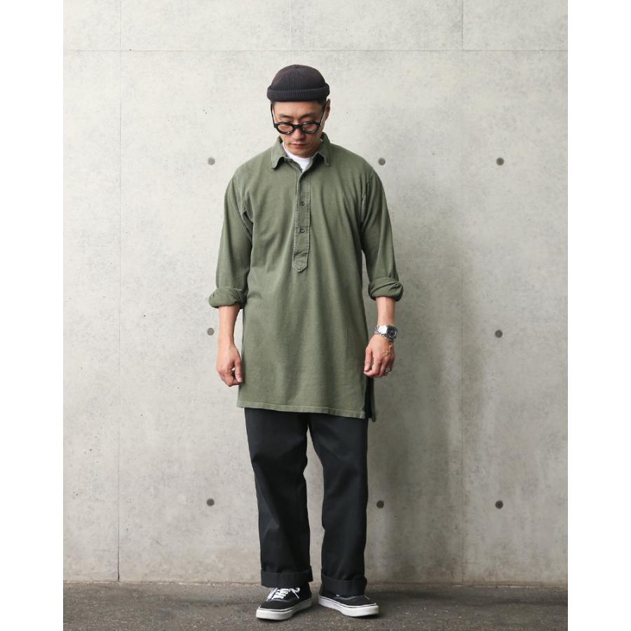 実物 USED ドイツ軍 スリーピング プルオーバーシャツ オリーブ