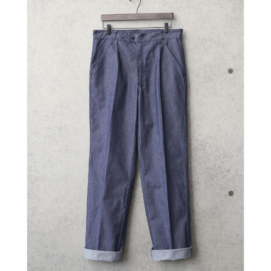 実物 新品 デッドストック フランス軍 デニム トラウザー ミリタリー