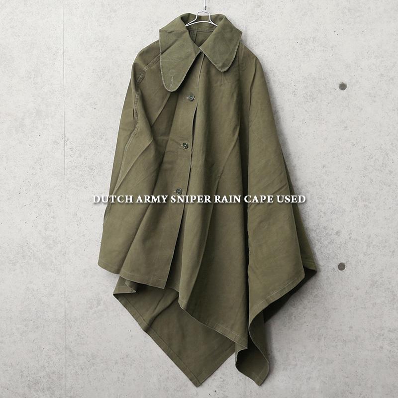 MILITARY 実物 USED オランダ軍 スナイパー レインケープ マント MILITARY 実物 USED オランダ軍 スナイパー レインケープ マント