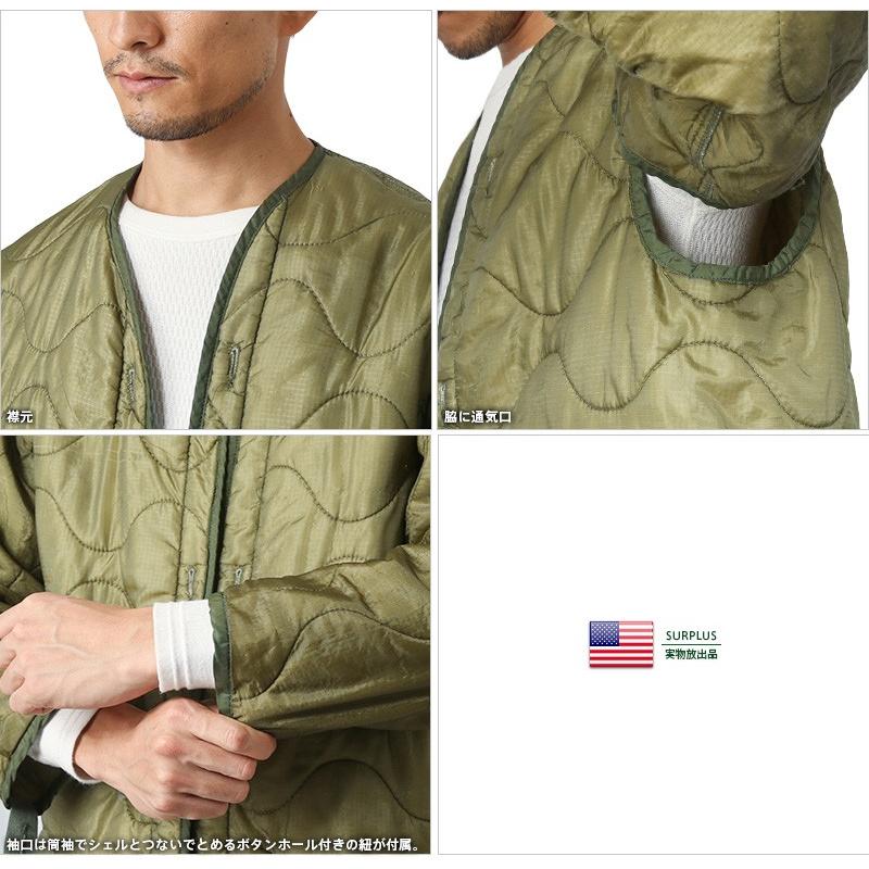 実物 Used 米軍 M 65フィールドジャケット用ライナー フロントボタン