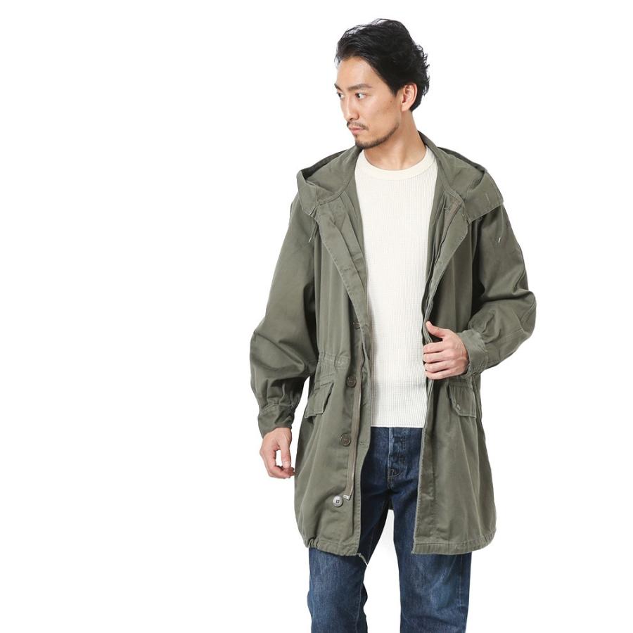実物 USED フランス軍 M-64パーカーコート ライナー無し モッズコート