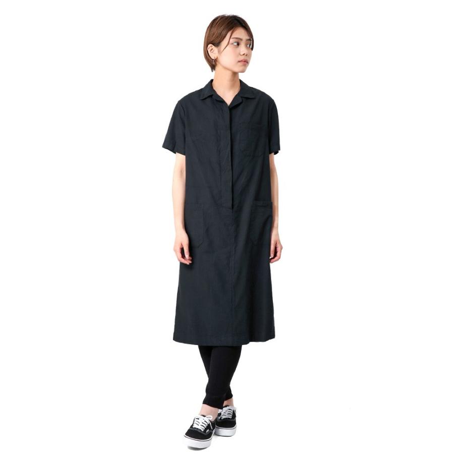 実物 新品 チェコ軍 ナースコート シャツワンピース OVER DYE（後染め） 半袖 春 夏 マキシ丈 ロング ゆったり 無地 カジュアル【クーポン対象外】【T】