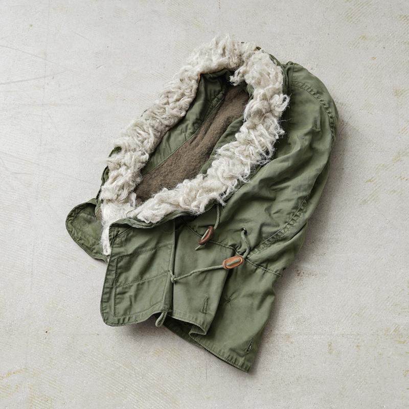 MILITARY 実物 USED 米軍 M-65用フード アクリルファー メンズ