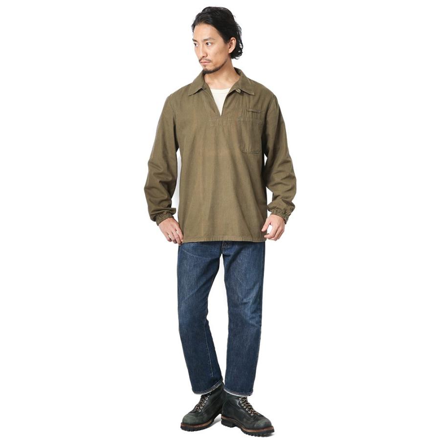 MILITARY 実物 USED チェコ軍 ブラウンヘリンボーン プルオーバー