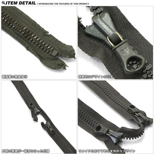 MILITARY 実物 USED スイス軍 riri社製ジップファスナー ダブル 