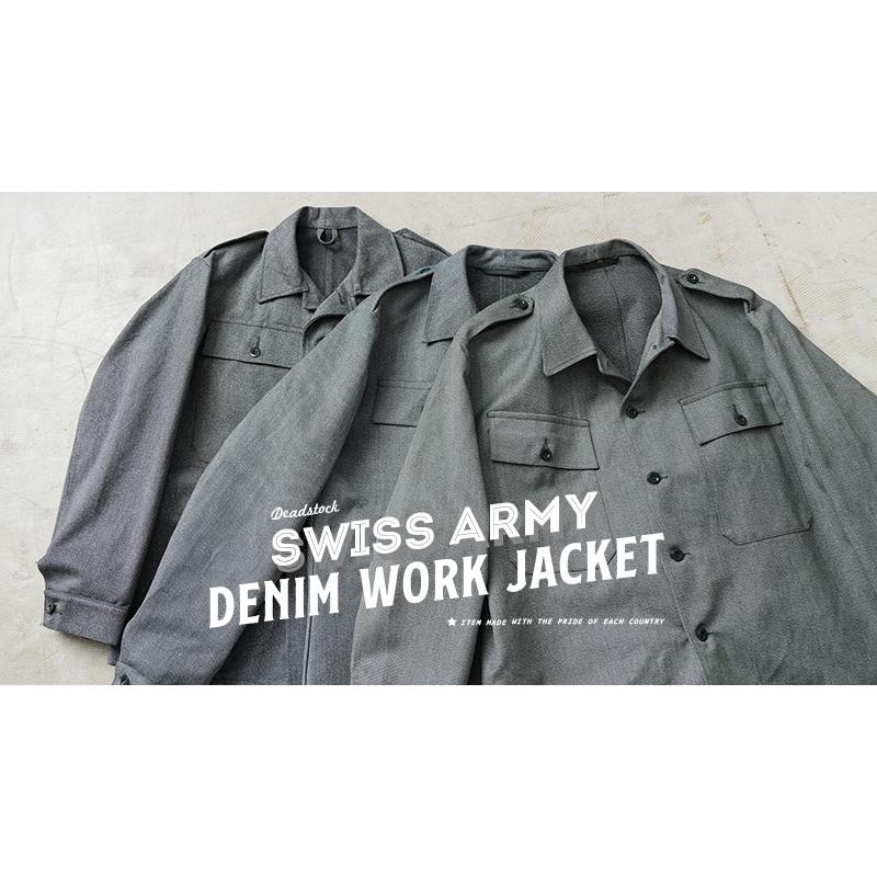 実物 新品 デッドストック スイス軍 後期型 デニム ワークジャケット【クーポン対象外】【I】｜waiper｜02