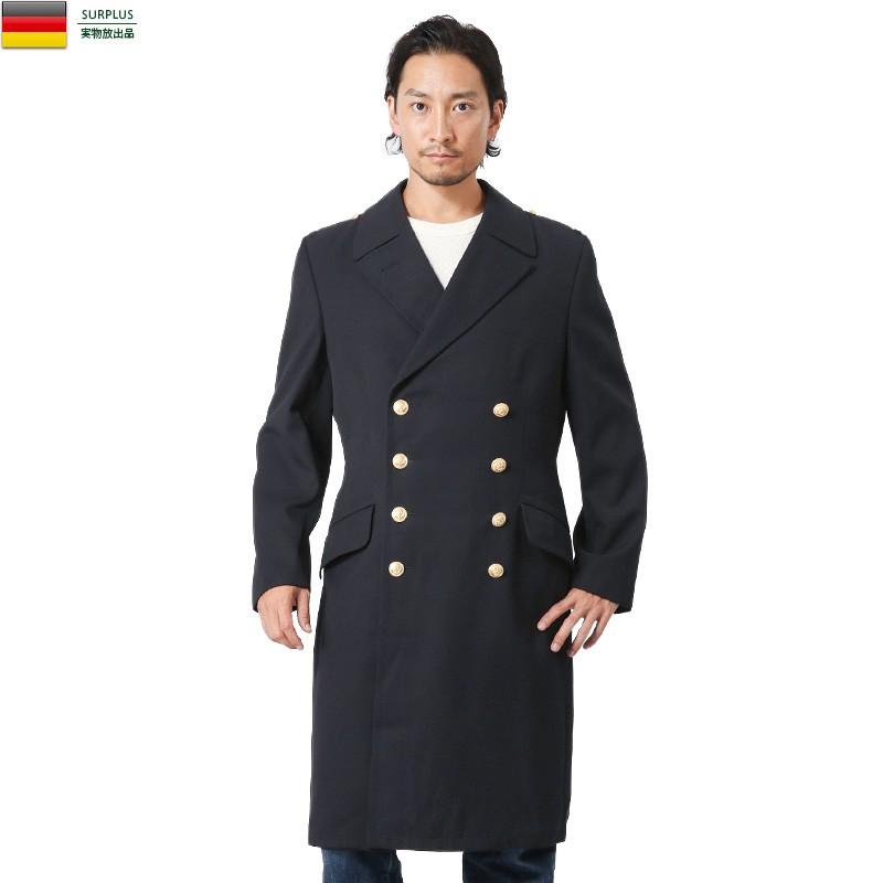 MILITARY 実物 USED ドイツ海軍 ロングオーバーコート ネイビー MILITARY 実物 USED ドイツ海軍 ロングオーバーコート ネイビー