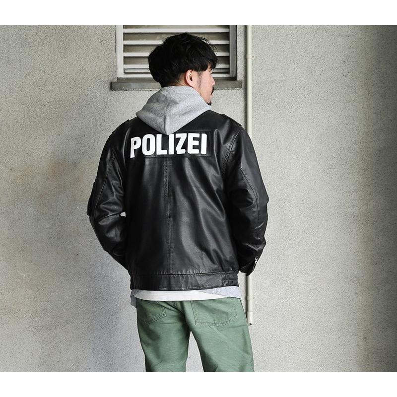 実物 USED ドイツ警察 ブラック レザージャケット リフレクターバックロゴ メンズ ミリタリージャケット 革ジャン 皮ジャン  アウター【クーポン対象外】【I】 :wip-20050105:ミリタリーショップWAIPER - 通販 - Yahoo!ショッピング