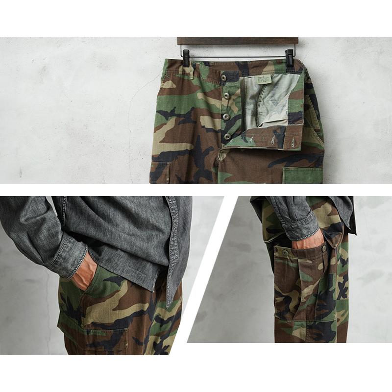 アメリカ　本物 陸軍　USED ARMY BDU セット　中古 実物 USED 米軍 BDU WOODLAND CAMO カーゴパンツ ノンリップ