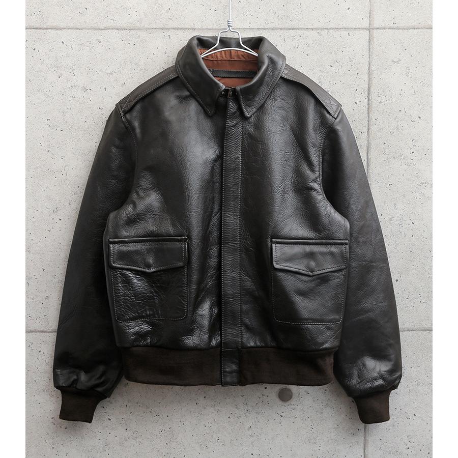 MILITARY 新品 米軍タイプ A-2 レザーフライトジャケット メンズ MILITARY 新品 米軍タイプ A-2 レザーフライトジャケット メンズ
