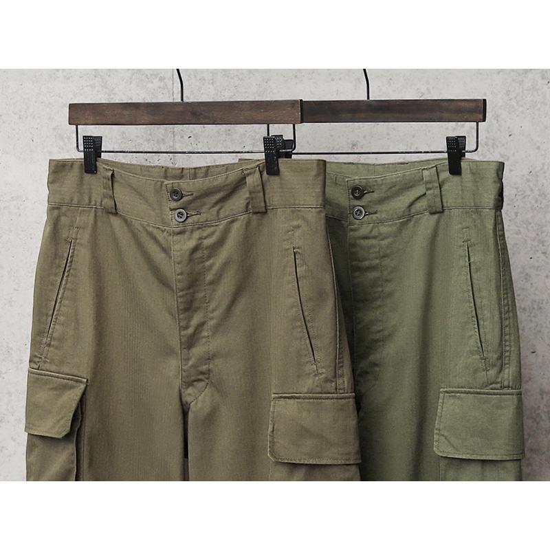 新品 フランス軍タイプ M-47 カーゴパンツ 後期型 HBT ヘリンボーン
