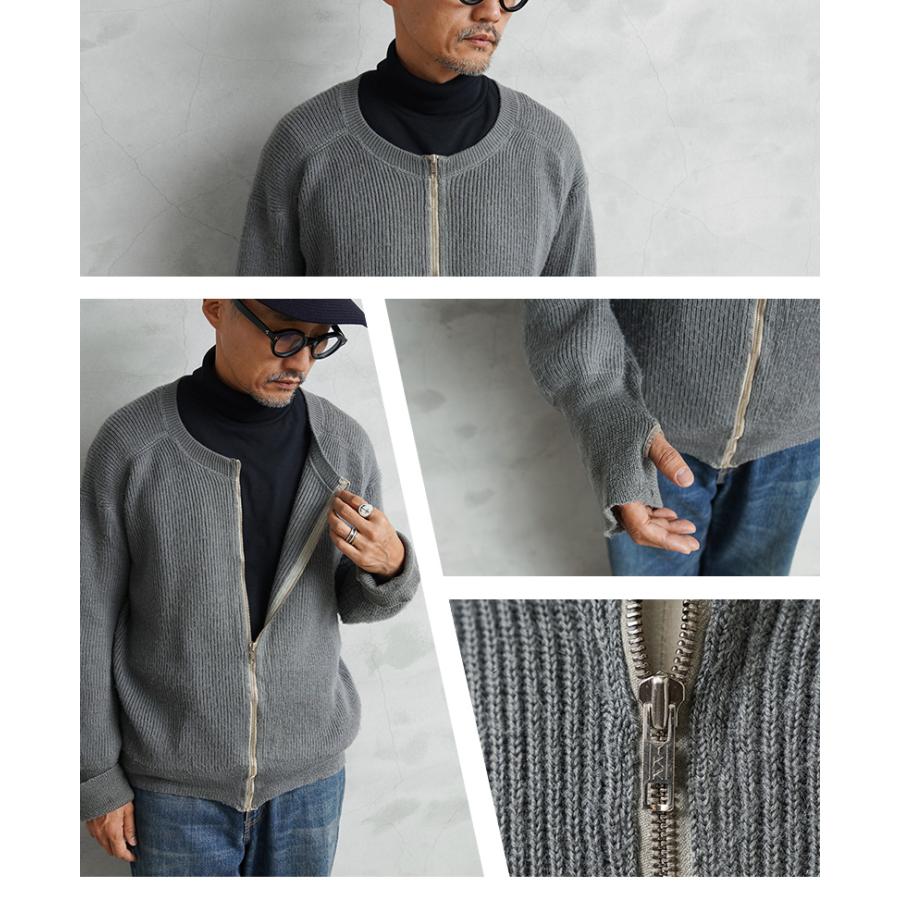 MILITARY 実物 USED デンマーク軍 ウール ジップセーター ニット