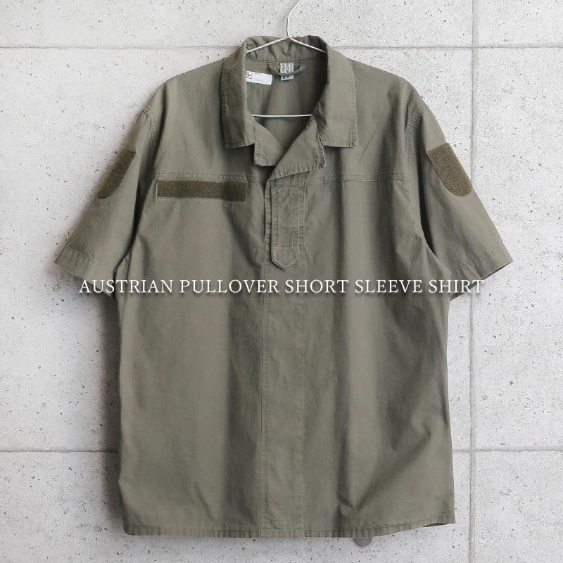 実物 USED オーストリア軍 プルオーバー ショートスリーブ フィールドシャツ ミリタリーシャツ 半袖 Tシャツ ゆったり 軍服 軍モノ【クーポン対象外】【I】｜waiper