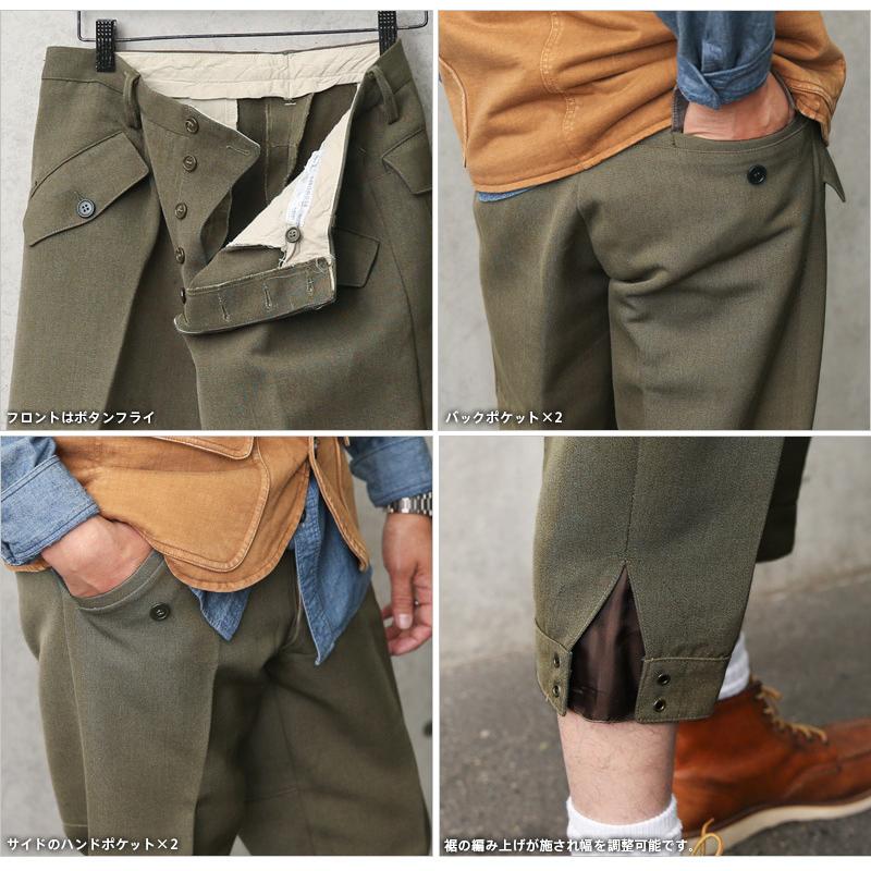 実物 USED イタリア軍 ギャバジンニッカパンツ メンズ 軍パン ミリタリーパンツ クロップドパンツ ワイド 太め 軍服 軍モノ【クーポン対象外】【I】｜waiper｜08