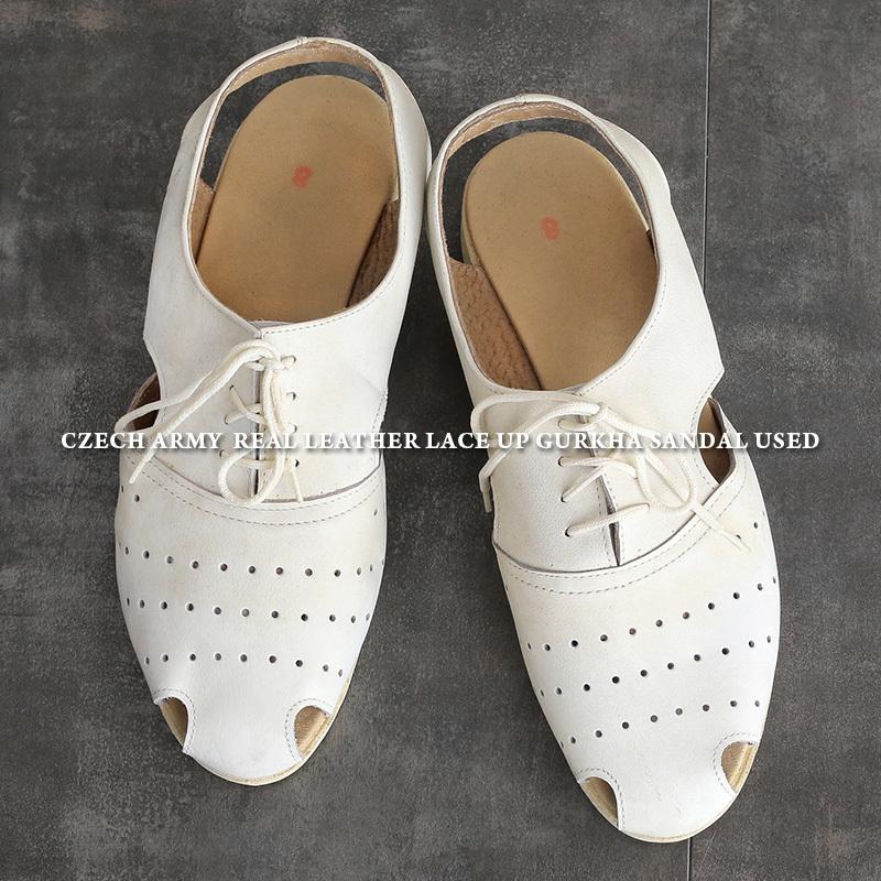 MILITARY 実物 USED チェコ軍 レザー レースアップ グルカ