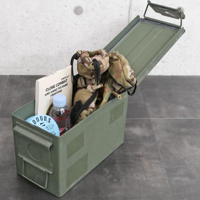 実物 USED 米軍 50 CAL AMMO CAN アンモボックス アーモボックス 缶