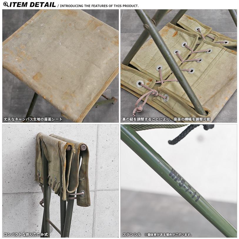 MILITARY 実物 USED ポーランド軍 フォールディングチェア B