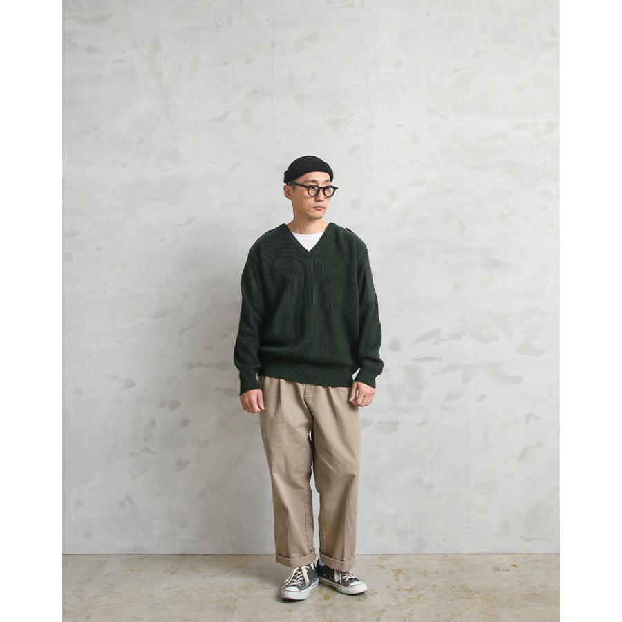 MILITARY 実物 新品 デッドストック フランス軍 Vネック
