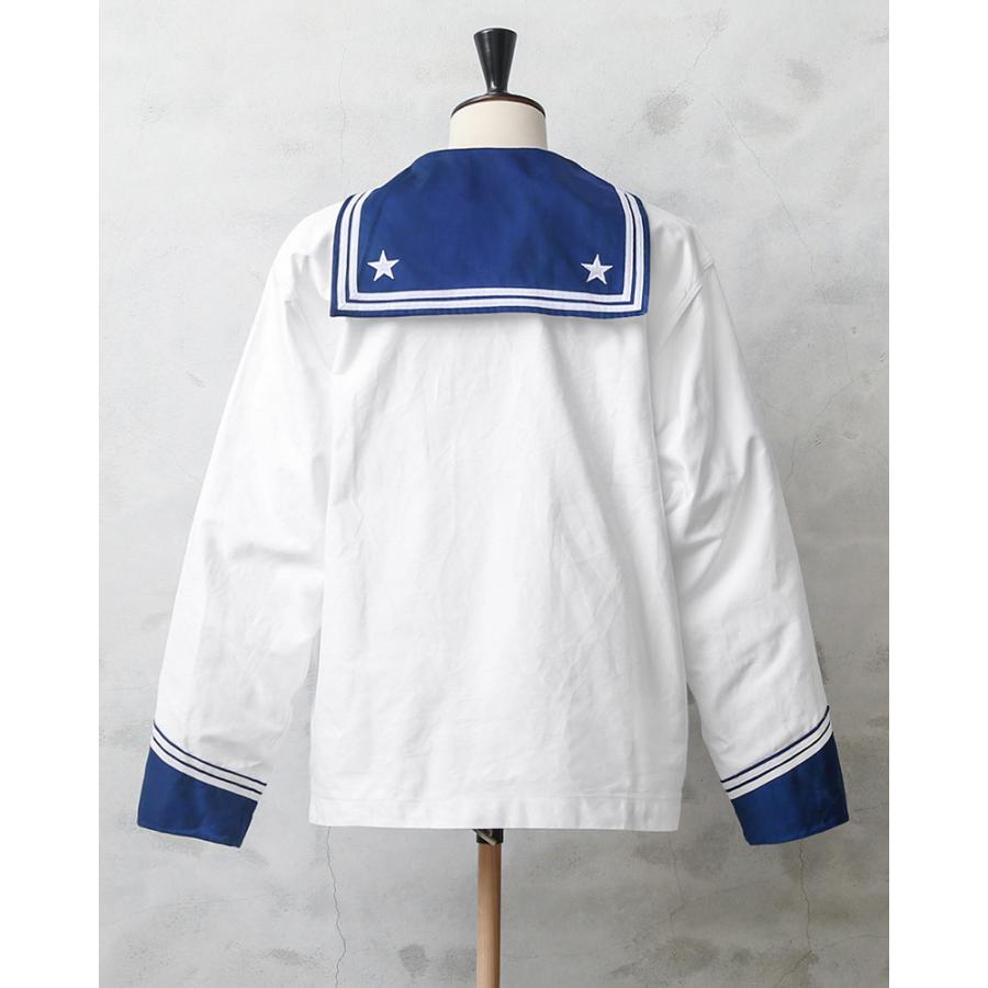 MILITARY 実物 USED イタリア海軍 NAVY ホワイト セーラーシャツ MILITARY 実物 USED イタリア海軍 NAVY ホワイト セーラーシャツ