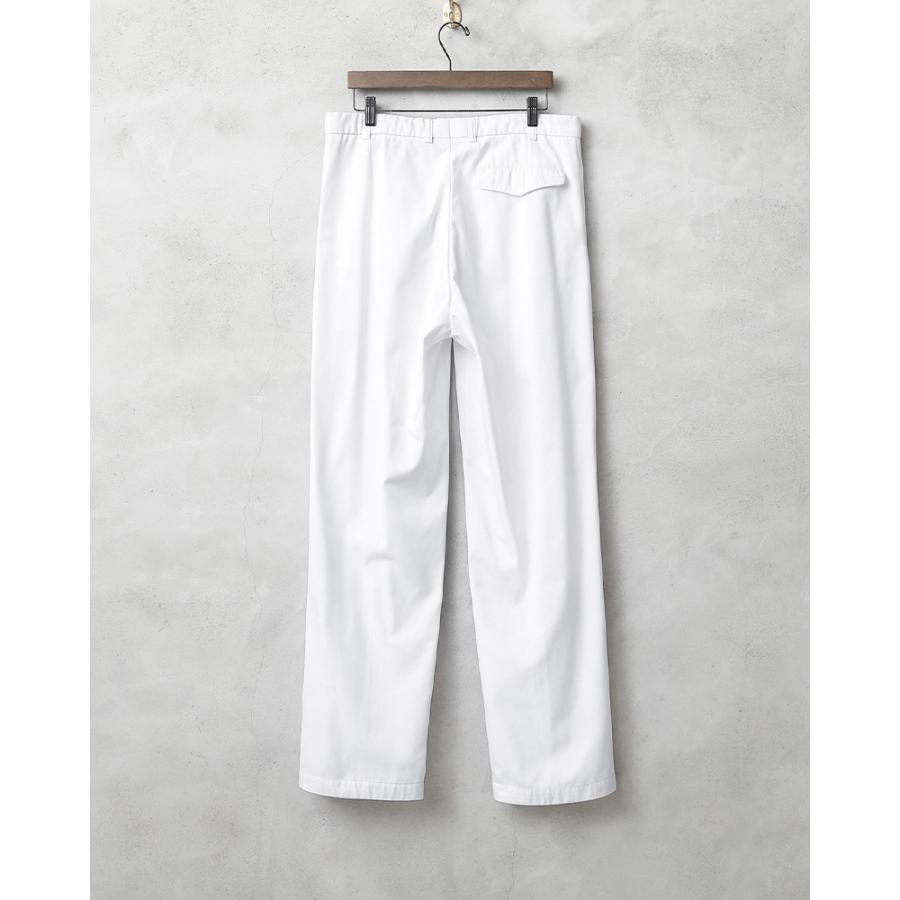 MILITARY 実物 USED ドイツ軍 NAVY ホワイト トラウザーズ