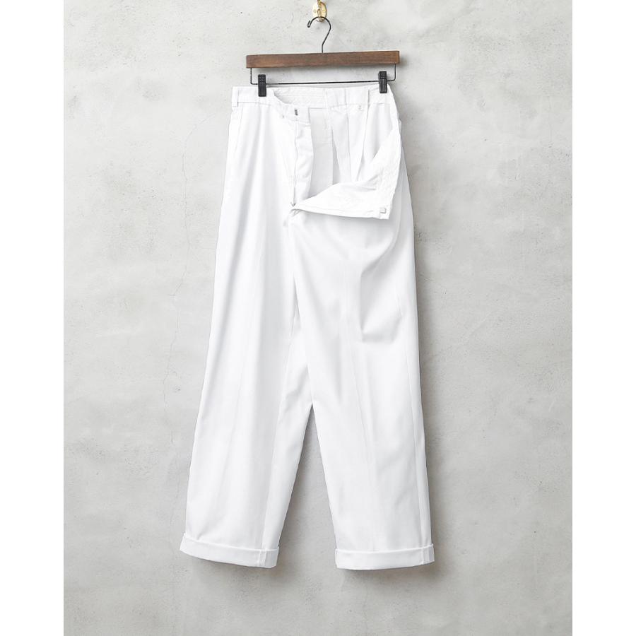 MILITARY 実物 USED ドイツ軍 NAVY ホワイト トラウザーズ