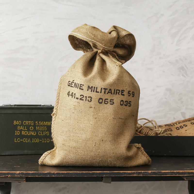 MILITARY 実物 新品 デッドストック フランス軍 ジュートバッグ