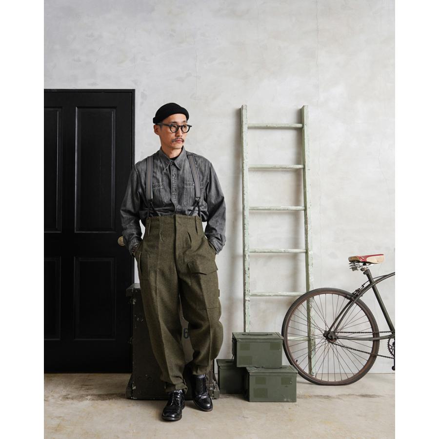 50s 実物 オランダ軍 バトルドレス ウールパンツ トラウザーズ ヴィンテージ MILITARY（ミリタリー） リジェクト 訳あり品 実物 USED オランダ軍