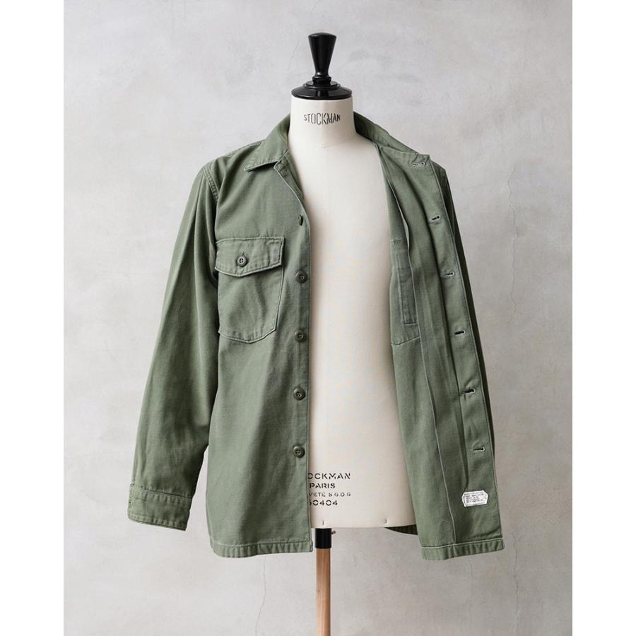 アメリカ軍 OG107コットンサテンユーティリティシャツ1955から59年製造 MILITARY 実物 新品 デッドストック 米軍 OG-107 コットンサテン