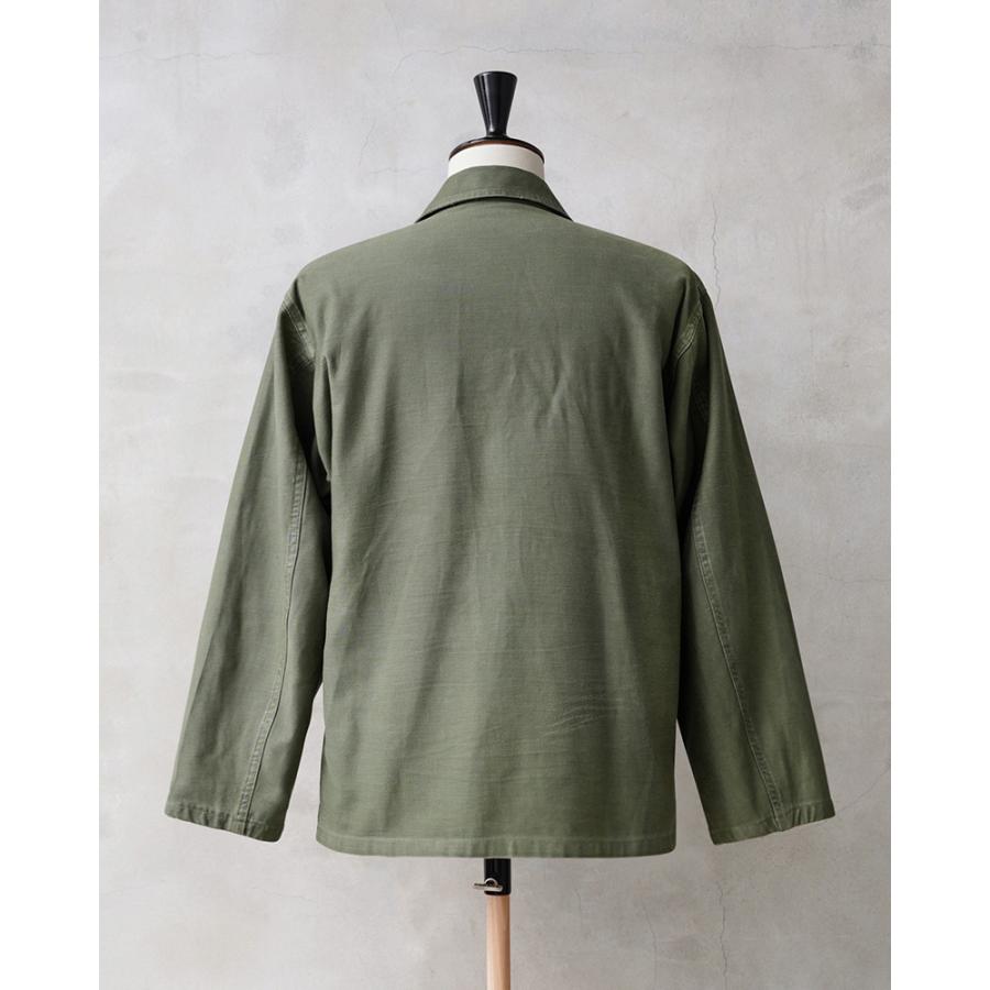 OG-107 1973年製実物 コットンサテン ミリタリーシャツ(タグ付き) MILITARY 実物 USED 米軍 OG-107 コットンサテン ユーティリティ