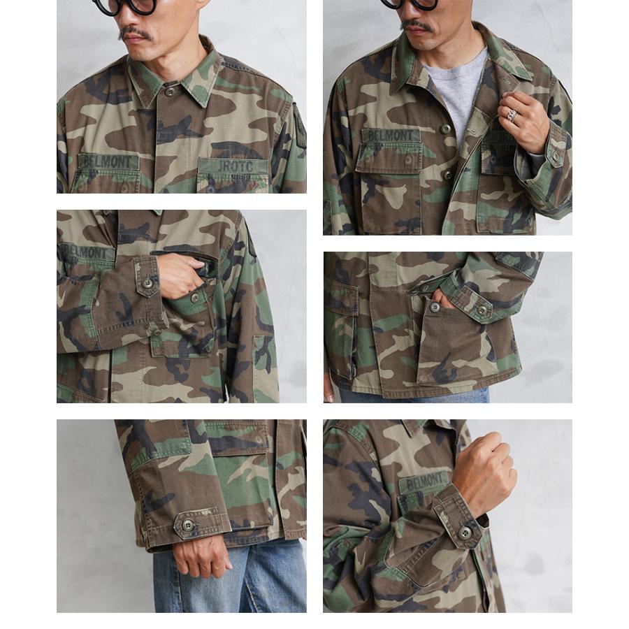 実物 USED 米軍 BDU WOODLAND CAMO ジャケット 中期型 ノンリップ メンズ ミリタリージャケット アウター アメリカ軍 古着 軍モノ【クーポン対象外】【I】｜waiper｜11