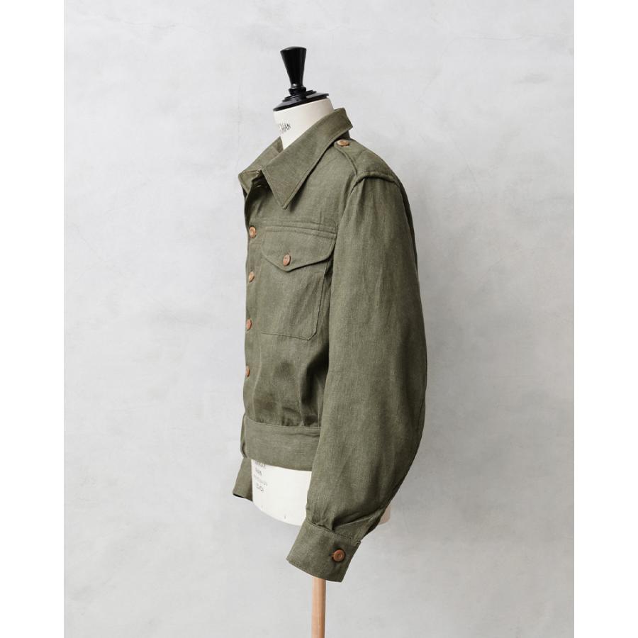イギリス軍 50's ヴィンテージ グリーンデニム ジャケット 官給品　実物 お待たせしました】50年代のイギリス軍グリーンデニムジャケット