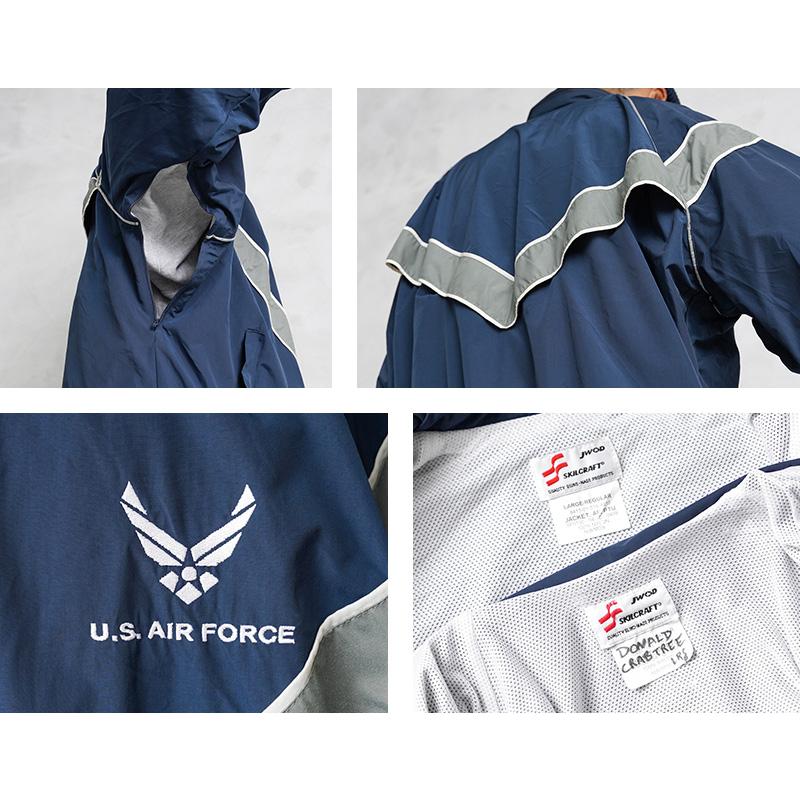 実物 USED 米軍 U.S.AIR FORCE PTU ジャケット NAVY フード付き メンズ ミリタリー アウター アメリカ軍 軍モノ 古着  軍服【クーポン対象外】【I】