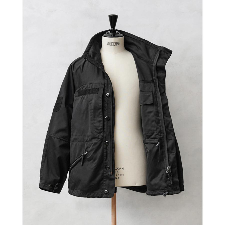 パラトルーパージャケット DEEP BLACK染め L相当 MILITARY 実物 USED オーストリア軍 パラトルーパージャケット