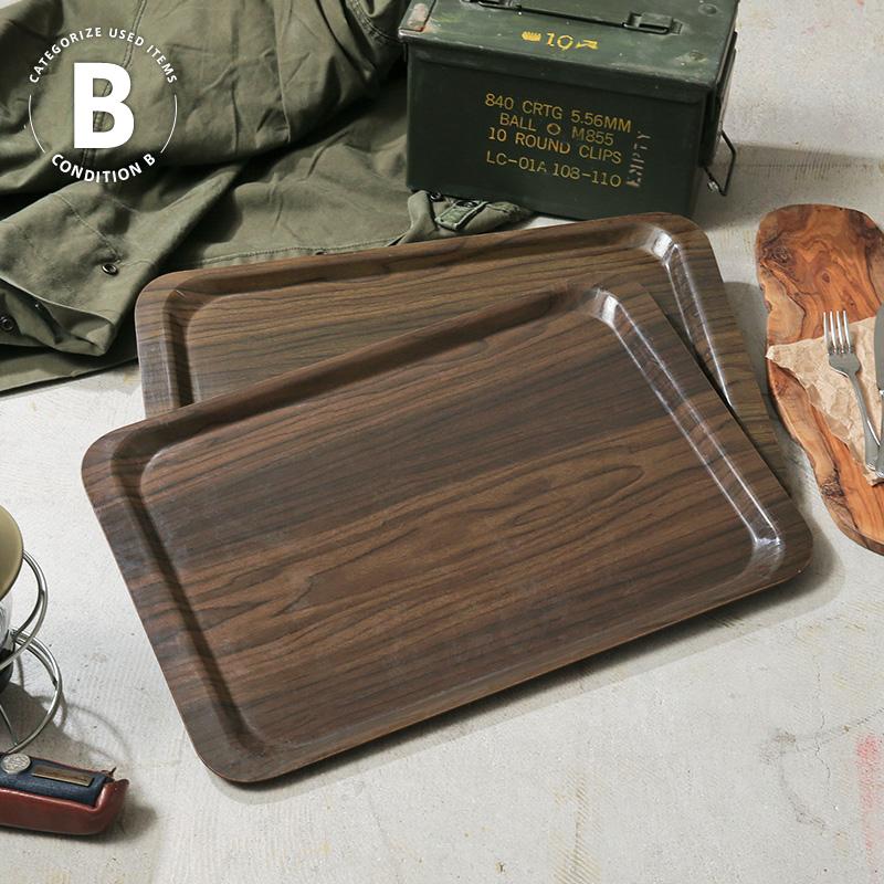 MILITARY（ミリタリー） 実物 USED イタリア軍 A.M.I. 木目 トレー