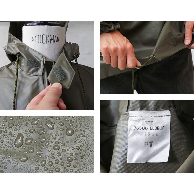 11年製 フランス軍 レインパーカー ヴィンテージ ミリタリー 古着 L XL MILITARY 実物 新品 デッドストック フランス軍 PVC レイン