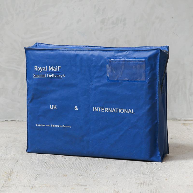 実物 USED イギリス ROYAL MAIL ロイヤルメール スペシャルデリバリー バッグ ブルー PATTERN【B】 バッグインバッグ【クーポン対象外】【I】｜waiper｜02