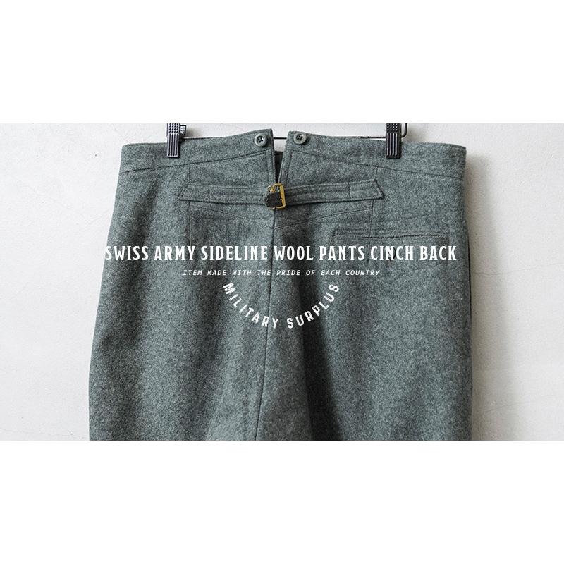 MILITARY 実物 USED スイス軍 1940〜50's サイドライン ウール