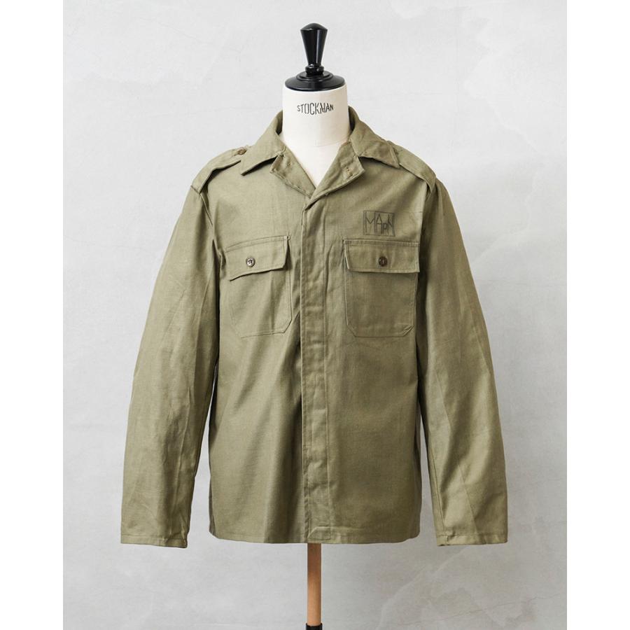 30s 40s フランス軍 M35 ミリタリーシャツ ワークシャツ プルオーバー FRENCH ARMY フランス軍 40年代 M35 プルオーバーシャツ