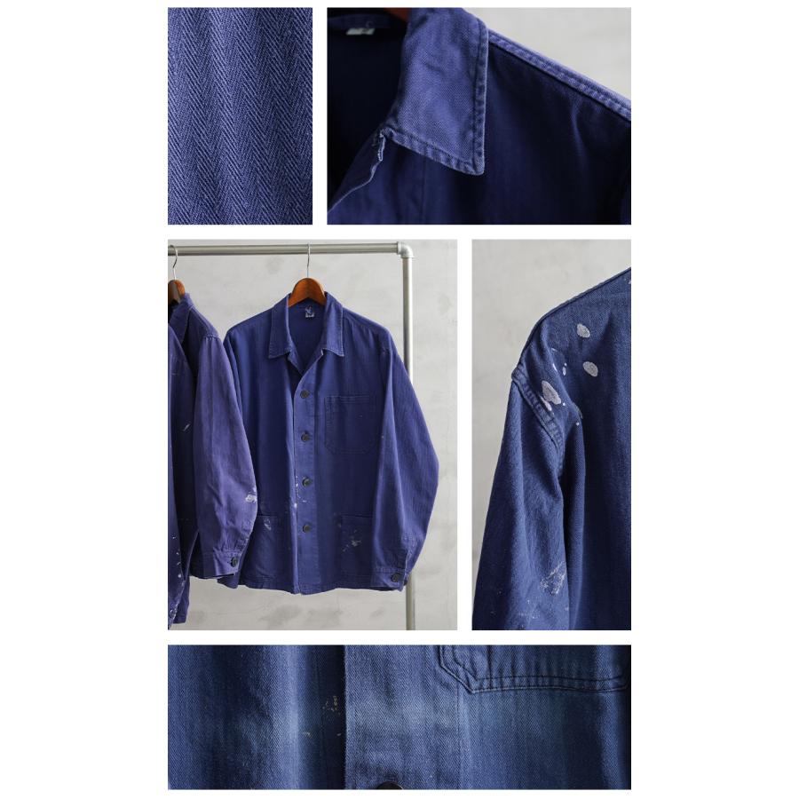 MILITARY 実物 USED オーストリア軍 ヘリンボーンツイル ブルー