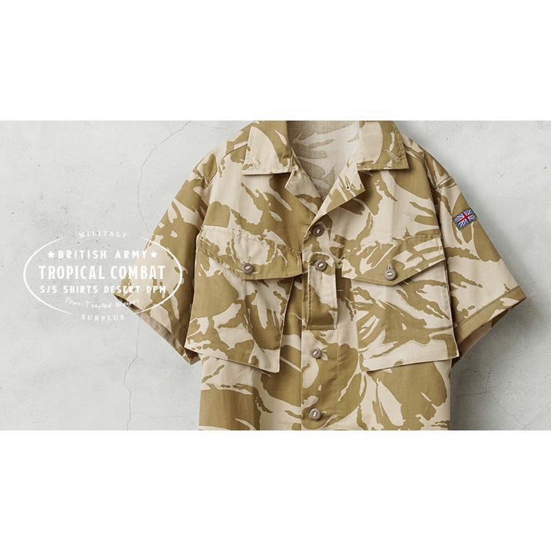 WAIPER.inc 実物 新品 デッドストック イギリス軍 リメイク TROPICAL COMBAT S/S シャツ デザートDPMカモ 半袖 古着 リメイク【クーポン対象外】【T】｜waiper｜02