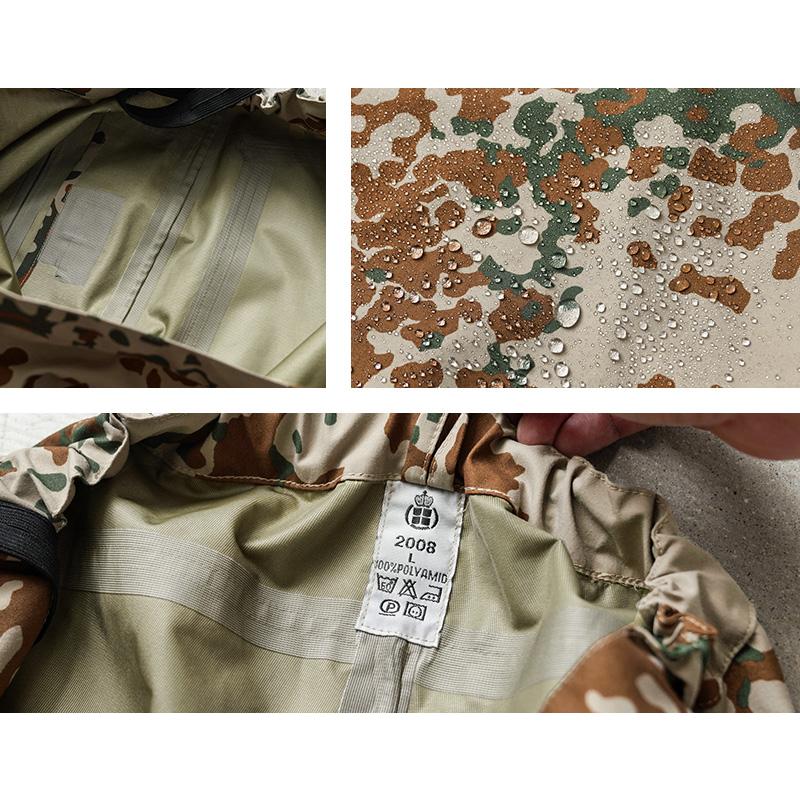 デッドストック新品未使用フランス軍 デザートカモ ポンチョテント 2枚セット フランス軍 トライアングル テントシート リザードカモ デッド