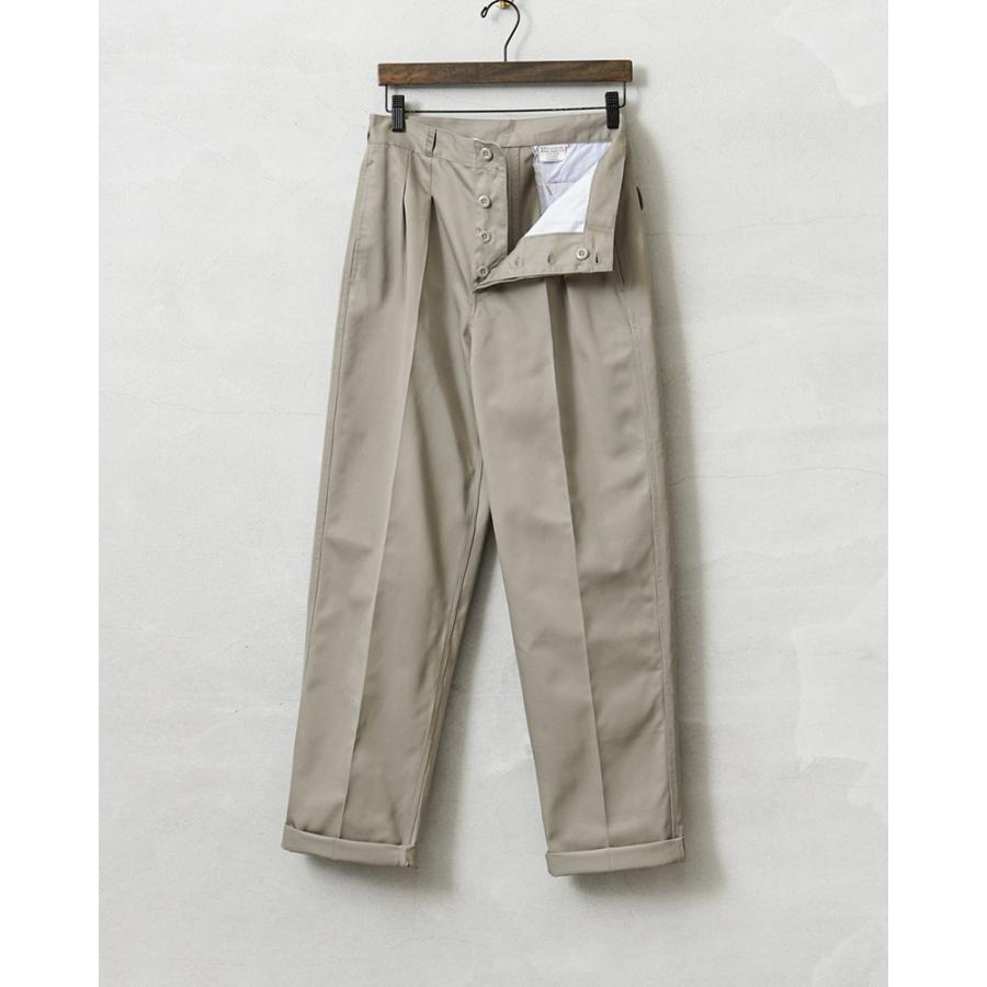 At last&co アットラスト ツータックチノトラウザース AT LAST アットラスト ブラックシャンブレー ワーク トラウザーズ チノ