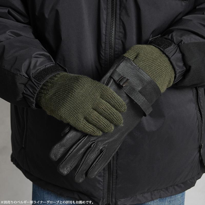 MILITARY 実物 新品 デッドストック ベルギー軍 レザーグローブ