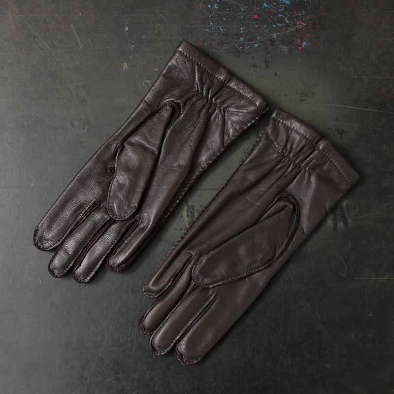 実物 新品 デッドストック チェコ軍 レザーグローブ ブラウン 手袋 革 