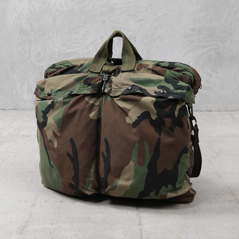 リジェクト 訳あり品 実物 USED 米軍 HGU-56/P ヘルメットバッグ ウッドランドカモ【Cx】【I】 MILITARY（ミリタリー） リジェクト 訳あり品 実物 USED 米軍 HGU-56/P
