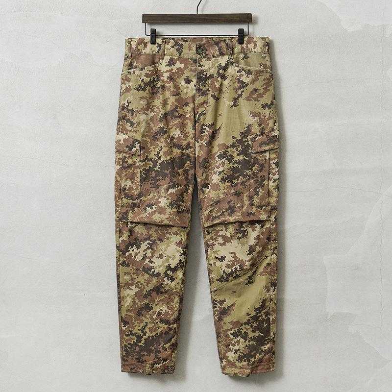 極美品イタリア軍　BDUカーゴパンツ　ベジタト　リップストップ　XL デジカモ MILITARY（ミリタリー） 実物 USED イタリア軍 リップストップ