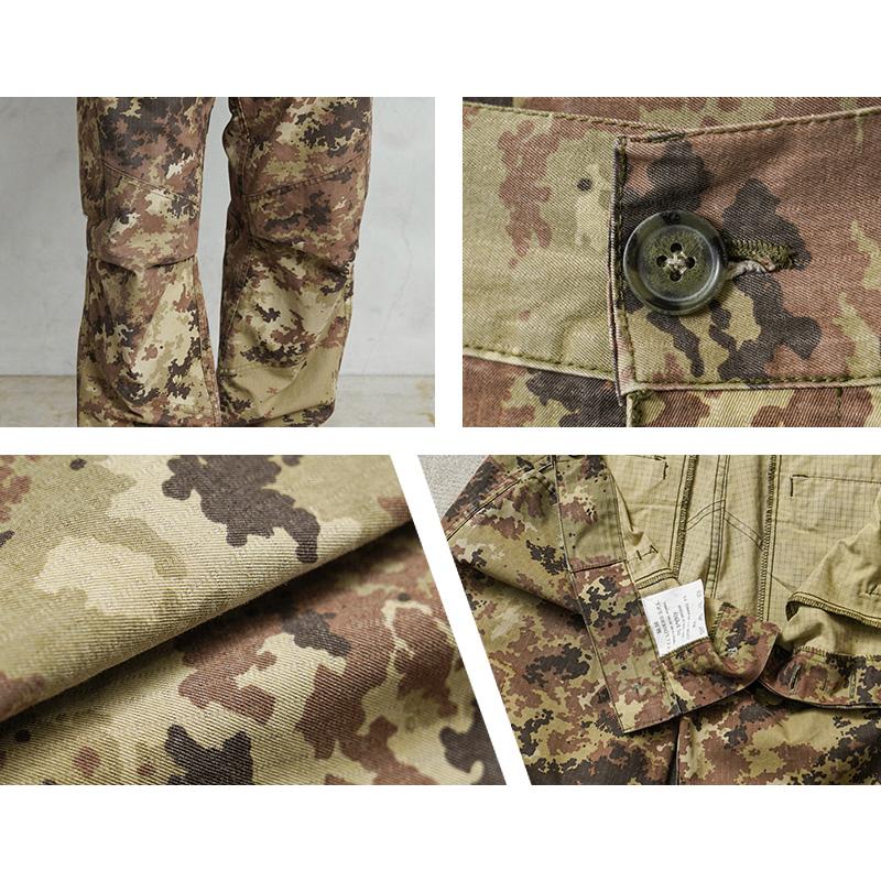 極美品イタリア軍　BDUカーゴパンツ　ベジタト　リップストップ　XL デジカモ MILITARY（ミリタリー） 実物 USED イタリア軍 リップストップ