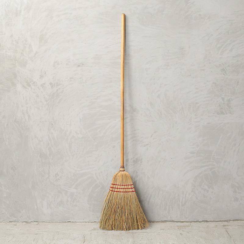 USED 米軍放出 長柄 コーンファイバー アメリカンほうき RED【個別送料