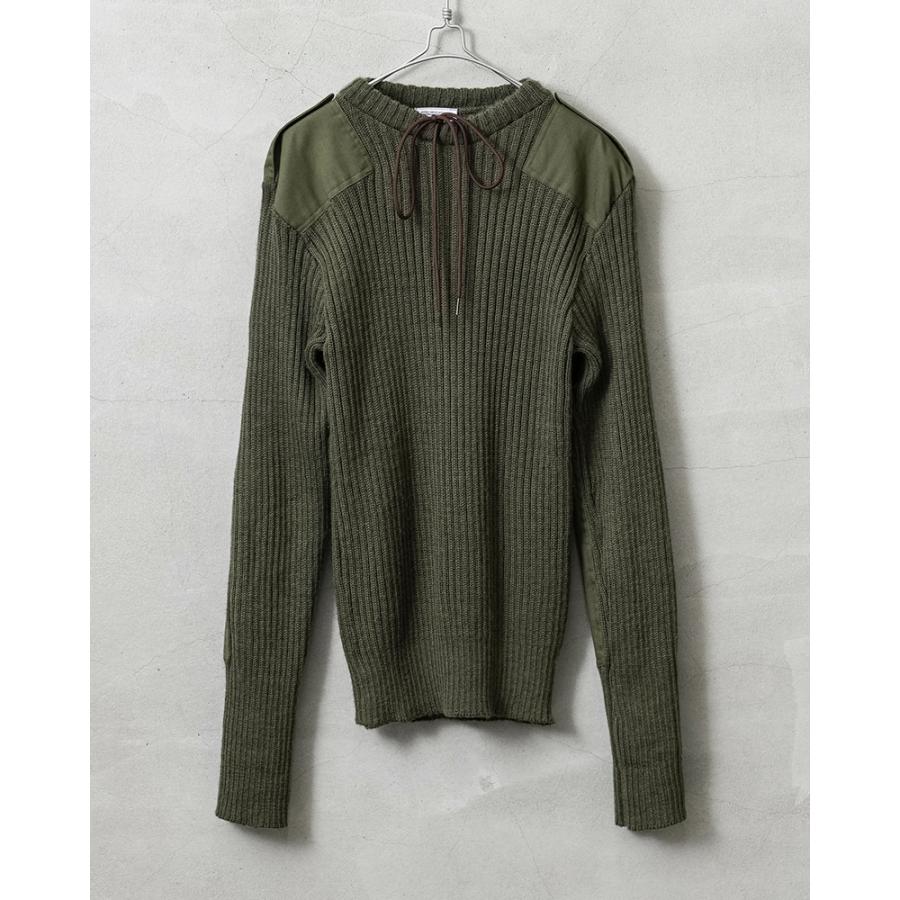 コマンドセーター100%woolサイズ40ミリタリー イギリス軍 ヴィンテージ MILITARY（ミリタリー） 実物 USED イギリス軍 ドローストリングネック