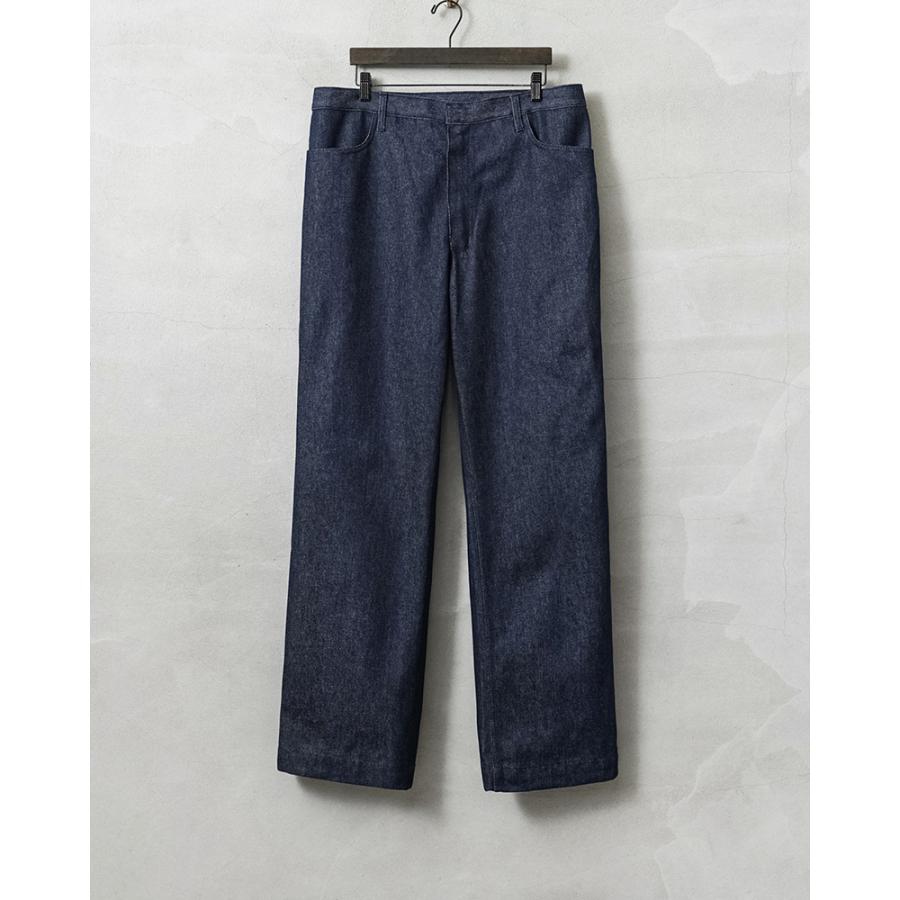 【デッドストック】HAUTE デニムスラックス 46 インディゴ イタリア製 MILITARY（ミリタリー） 実物 新品 デッドストック イタリア軍 デニム